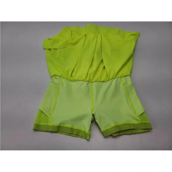Lululemon Court Rival Perforated High Rise Skirt Long Highlighter Yellow… - Picture 7 of 10